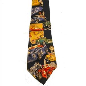 Polo Ralph Lauren vintage Silk Tie USA 1000 Miglia Italian race car Iconic USA